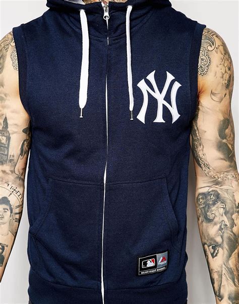 new york yankee hoodies|new york yankees sleeveless hoodie.